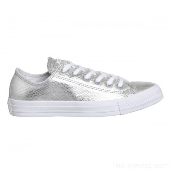 converse all star low rose metallic snake leather